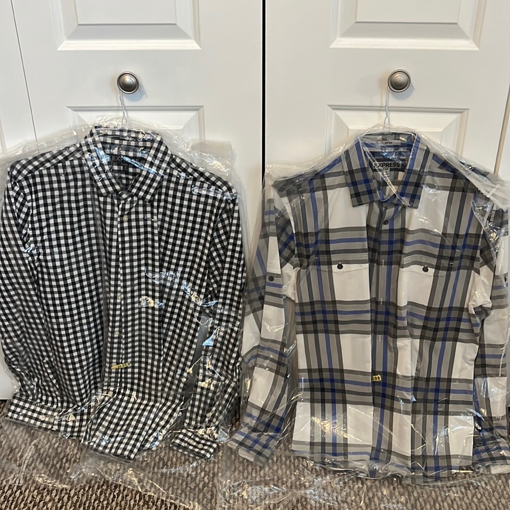 2 button down express shirts